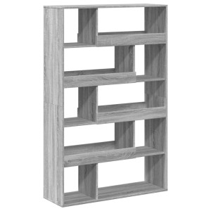 Estantería de madera de ingeniería gris Sonoma 100x33x156.5 cm H