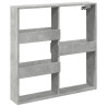 Armario de pared madera ingeniería gris hormigón 80x15x80 cm 2