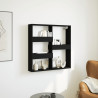 Armario de pared madera de ingeniería negro 80x15x80 cm 1
