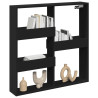Armario de pared madera de ingeniería negro 80x15x80 cm 3