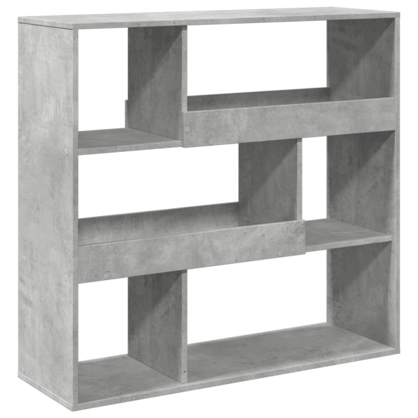 Estantería de madera ingeniería gris hormigón 100x33x94.5 cm M 2