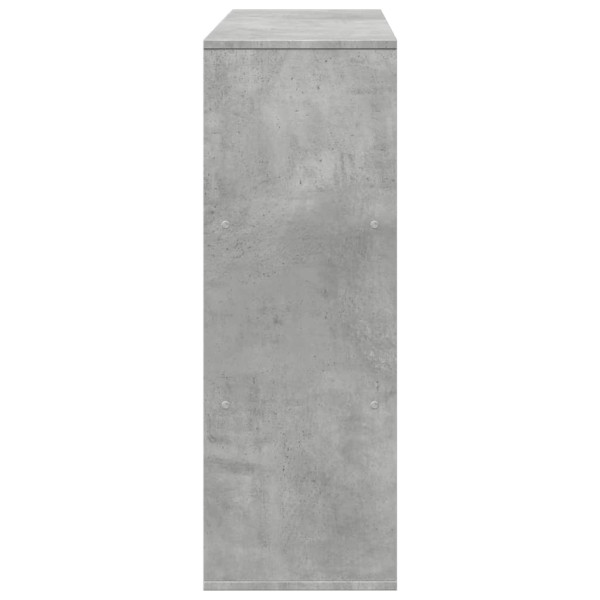 Estantería de madera ingeniería gris hormigón 100x33x94.5 cm M 5