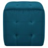 Puf 2 unidades terciopelo azul 30x30x30 cm 3