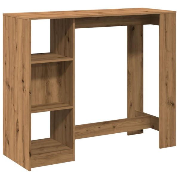 Mesa bar con estante madera roble artisian 124x46x103.5 cm M 2