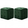 Pufe 2 pcs 30x30x30 cm veludo verde 1