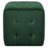 Puf 2 unidades terciopelo verde 30x30x30 cm 3