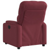 Sillón reclinable eléctrico tela rojo tinto 5