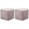 Pufe 2 pcs 30x30x30 cm veludo rosa 1