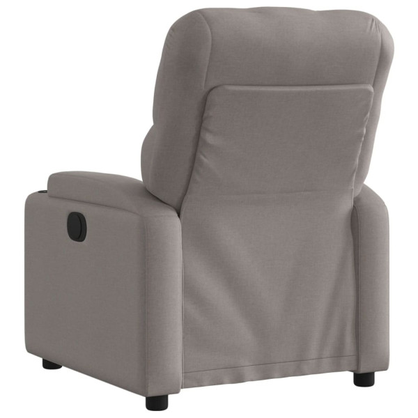 Sillón reclinable eléctrico tela gris taupé M 5