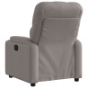 Sillón reclinable eléctrico tela gris taupé 5