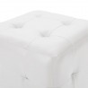 Pufe 2 pcs 30x30x30 cm couro artificial branco 4