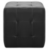 Pufe 2 pcs 30x30x30 cm couro artificial preto 3
