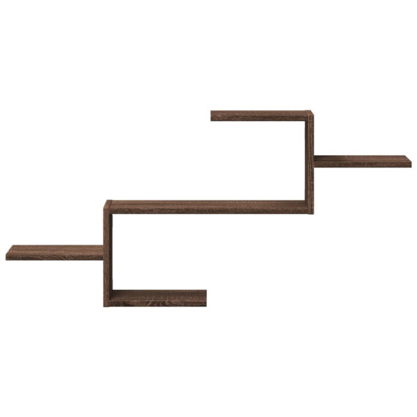 Estante de pared madera ingeniería marrón roble 104x15x49 cm M 4