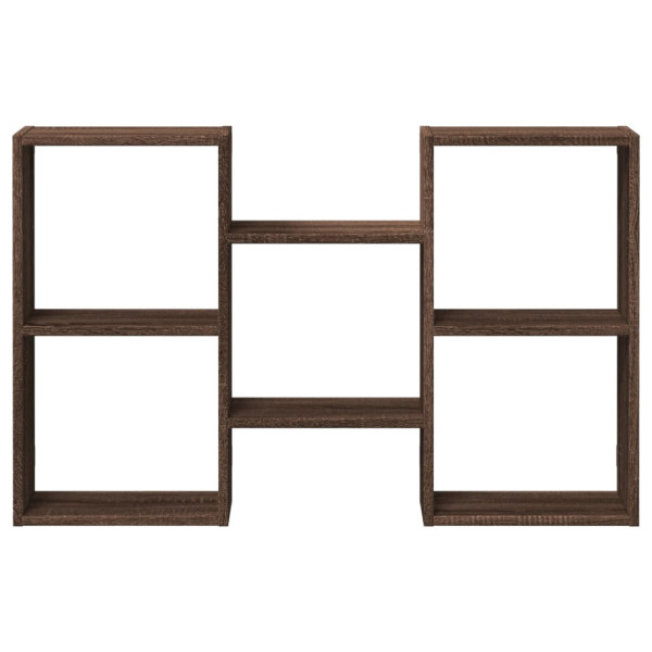 Estantería de pared madera ingeniería marrón roble 96x18x60 cm M 4