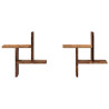 Prateleiras de parede 2 pcs derivados de madeira madeira velha 4