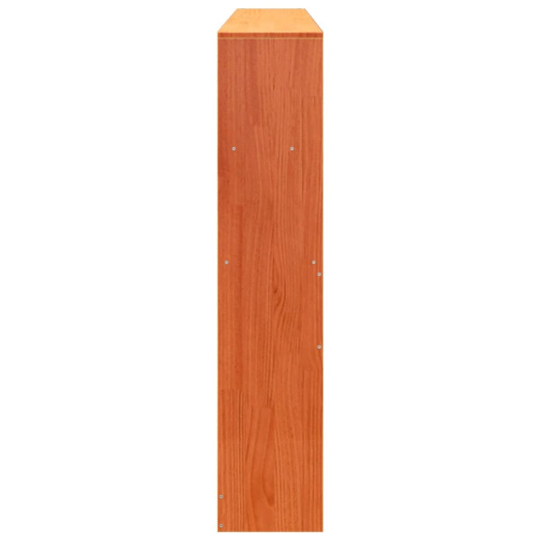 Cabecero de cama almacenaje madera maciza pino marrón 200 cm M 5