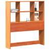 Cabecero de cama almacenaje madera maciza pino marrón 100 cm 2