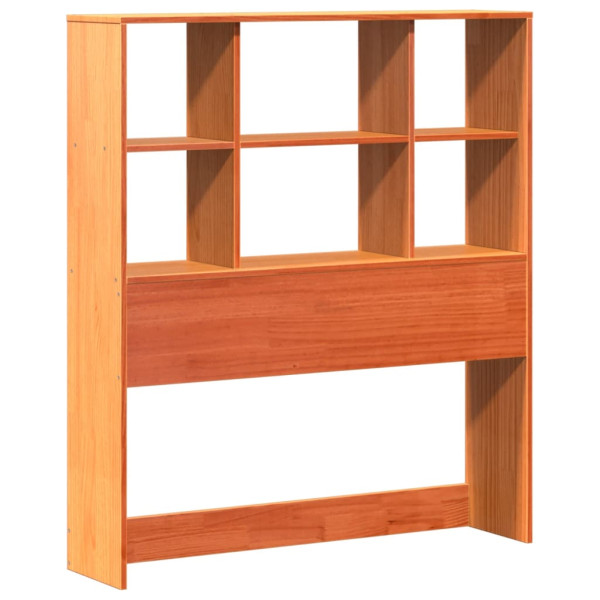 Cabecero de cama almacenaje madera maciza pino marrón 100 cm M 3