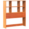 Cabecero de cama almacenaje madera maciza pino marrón 100 cm 3