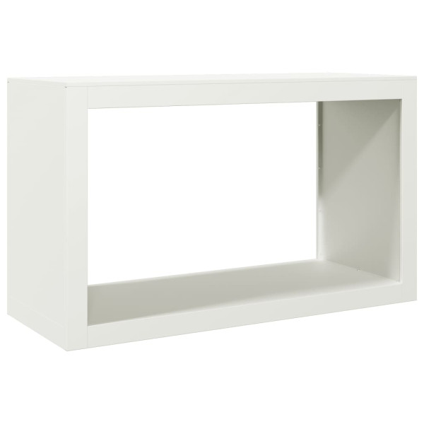 Suporte para lenha 100x40x60 cm aço branco M 2