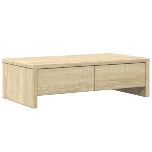 Soporte de monitor cajones madera roble Sonoma 50x27x15 cm H