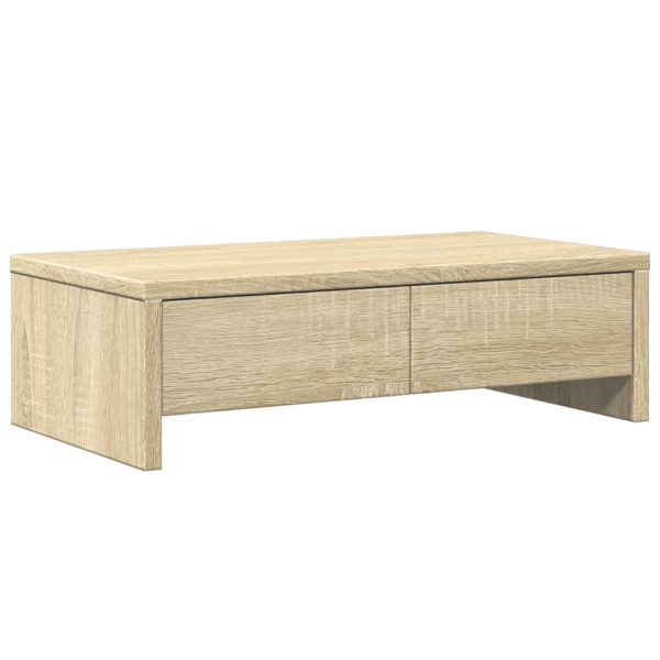 Soporte de monitor cajones madera roble Sonoma 50x27x15 cm M 2