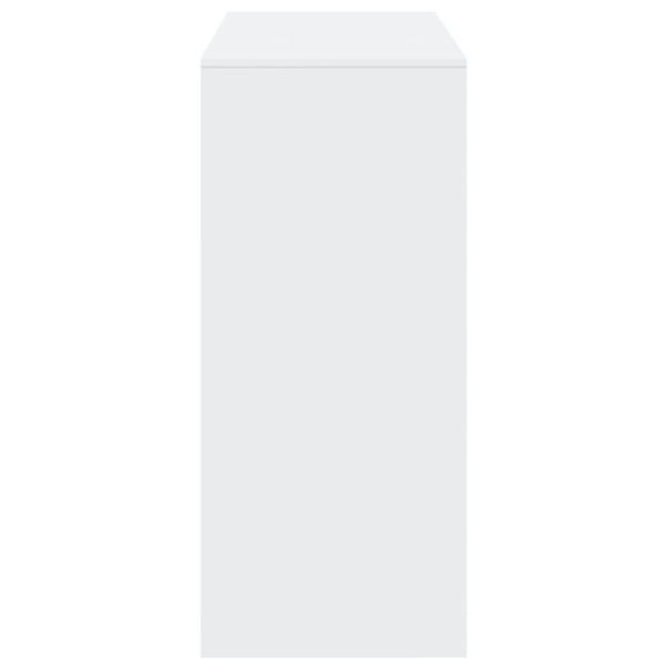 Mesa de bar com prateleiras derivados de madeira branco M 5