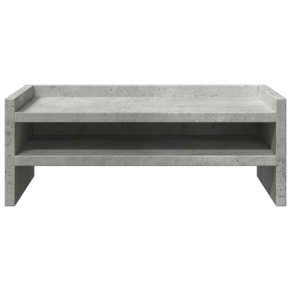 Soporte de pantalla madera ingeniería gris hormigón 42x24x16 cm M 4