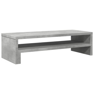 Soporte de pantalla madera ingeniería gris hormigón 54x22x15 cm H