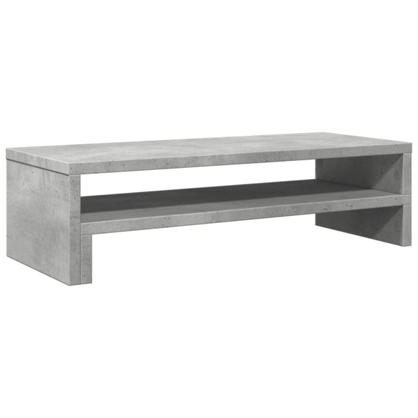 Soporte de pantalla madera ingeniería gris hormigón 54x22x15 cm M 2