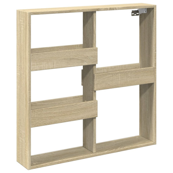 Armario de pared madera de ingeniería roble Sonoma 80x15x80 cm M 2