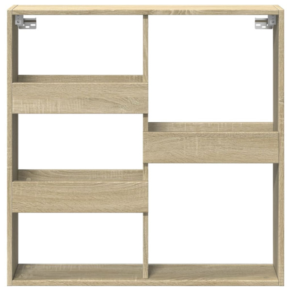 Armario de pared madera de ingeniería roble Sonoma 80x15x80 cm M 4