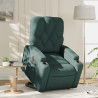 Sillón eléctrico reclinable elevable de tela verde oscuro 1