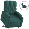 Sillón eléctrico reclinable elevable de tela verde oscuro 2