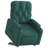 Sillón eléctrico reclinable elevable de tela verde oscuro 3