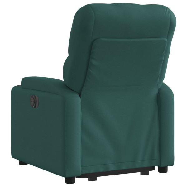 Sillón eléctrico reclinable elevable de tela verde oscuro M 5