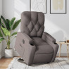 Sillón eléctrico reclinable elevable de tela gris taupe 1