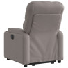Sillón eléctrico reclinable elevable de tela gris taupe 5