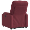 Sillón eléctrico reclinable elevable de tela rojo tinto 5