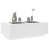 Mesa de centro luzes LED Infinity 116x69x40 cm branco 1
