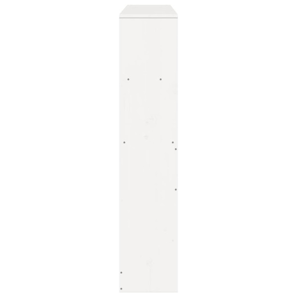 Cabeceira com arrumação 160 cm madeira de pinho maciça branco M 5