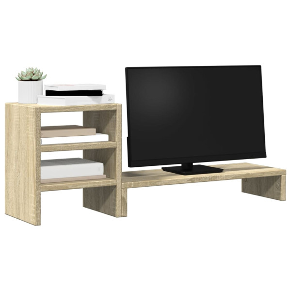 Soporte monitor con organizador escritorio madera roble Sonoma M 3