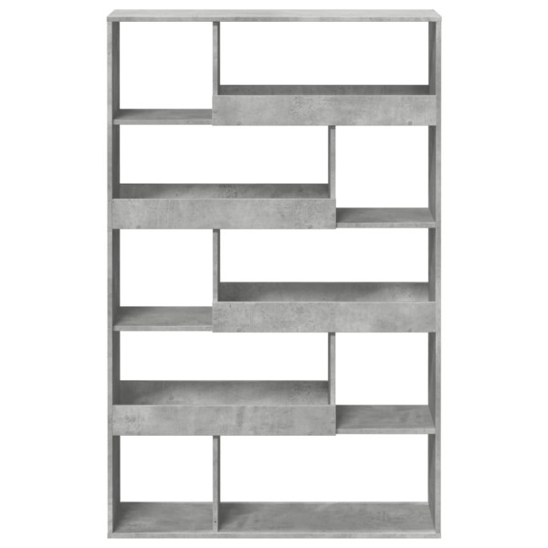 Estantería de madera ingeniería gris hormigón 100x33x156.5 cm M 4