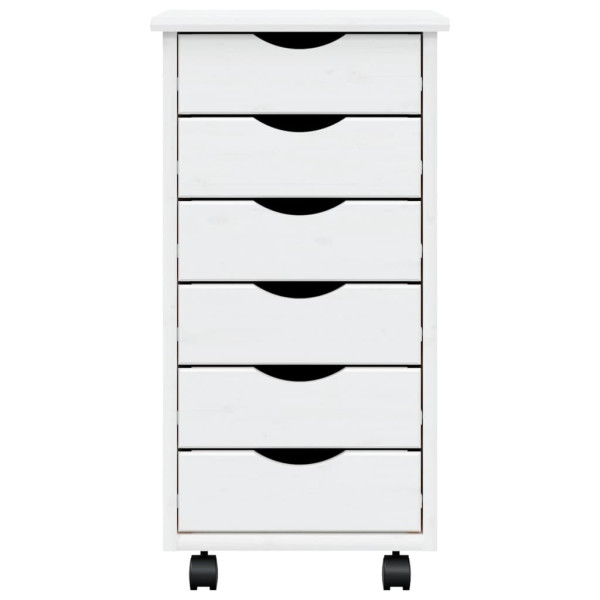 Cajonera con ruedas MOSS madera maciza de pino blanco M 4