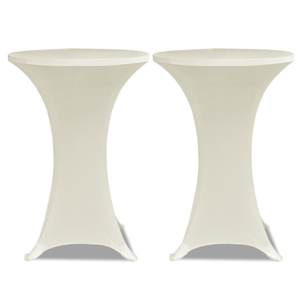 Toalha de Mesa elástica Ø70. Creme / 2 peças M 2