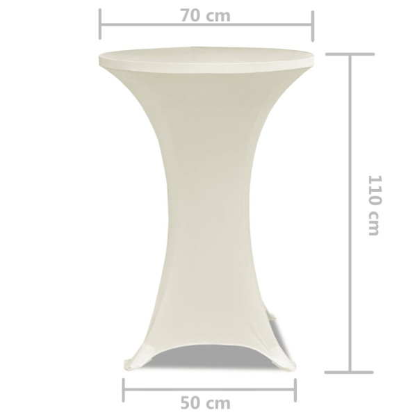 Toalha de Mesa elástica Ø70. Creme / 2 peças M 5