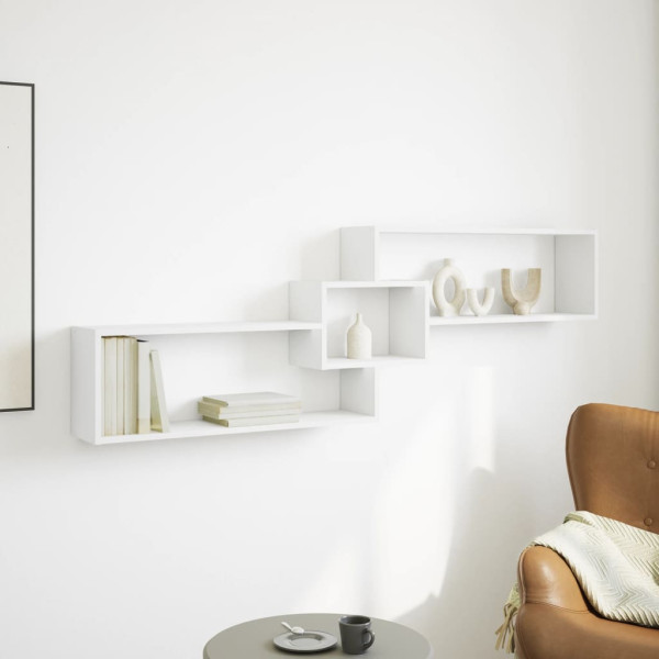 Armario de pared madera de ingeniería blanco 158x18x53 cm M 3