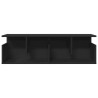 Armario de pared madera de ingeniería negro 100x20x30 cm 4