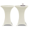 Toalha de Mesa elástica Ø80. Creme / 2 peças 1