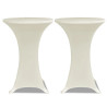 Toalha de Mesa elástica Ø80. Creme / 2 peças 2